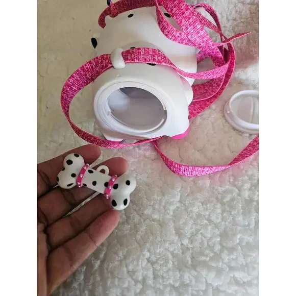 MGA LOL Surprise Biggie Pet Dog Piggie Bank Backpack White & Black 7" Dalmatian - Picture 14 of 16